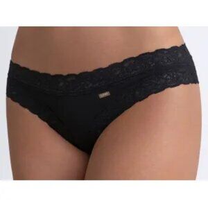 NEW! Loba Cotton Panties with Lace in original package - Black 4702
